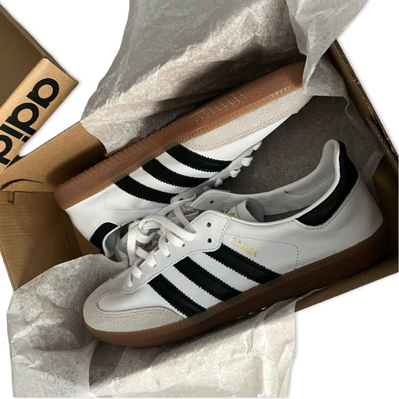 Samba Decon Adidas New White & Black Sneakers 7.5M/8.5W - Picture 3 of 8